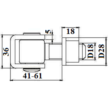 Eņģe metināma vārtiem 376 M18 