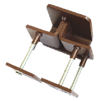 Austinas ar aizsargu piekarama slēdzene KRZ3 kreisais bruns