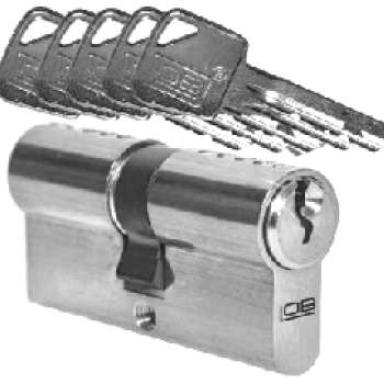 Cilindrs LOB ASSA ABLOY 55/65 CR, hroms 5 atslēgas 