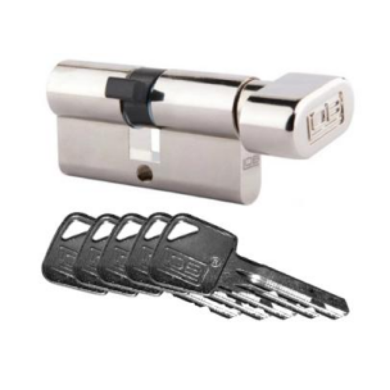 Cilindrs LOB ASSA ABLOY 40/75 Z CR, hroms 5 atslēgas 