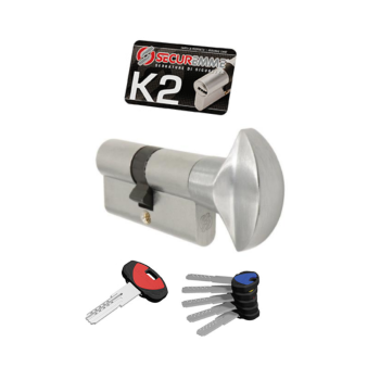 Cilindrs SECUREMME pārkodējams 50x50 WC OCS ar aizgriezni 