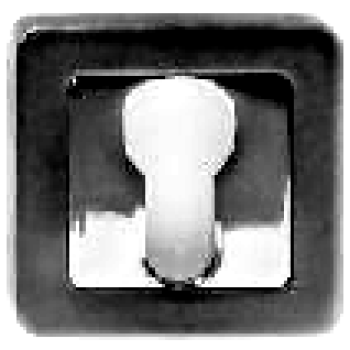 Uzlika PZ E7 FB/PC kvadrāta melns/hroms E7