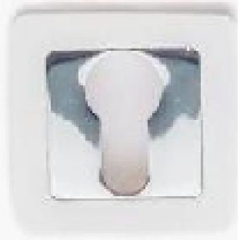 Uzlika PZ E7 WH/CR kvadrāta balts/hroms E7