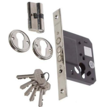 Slēdzene APECS 91/60-CR (189-3M) ar cilindru 5 atslēgs, hroms