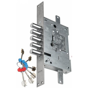 Slēdzene SECUREMME 2510 FS (kreisa) – 5 atslēgas un 1 master atslēga