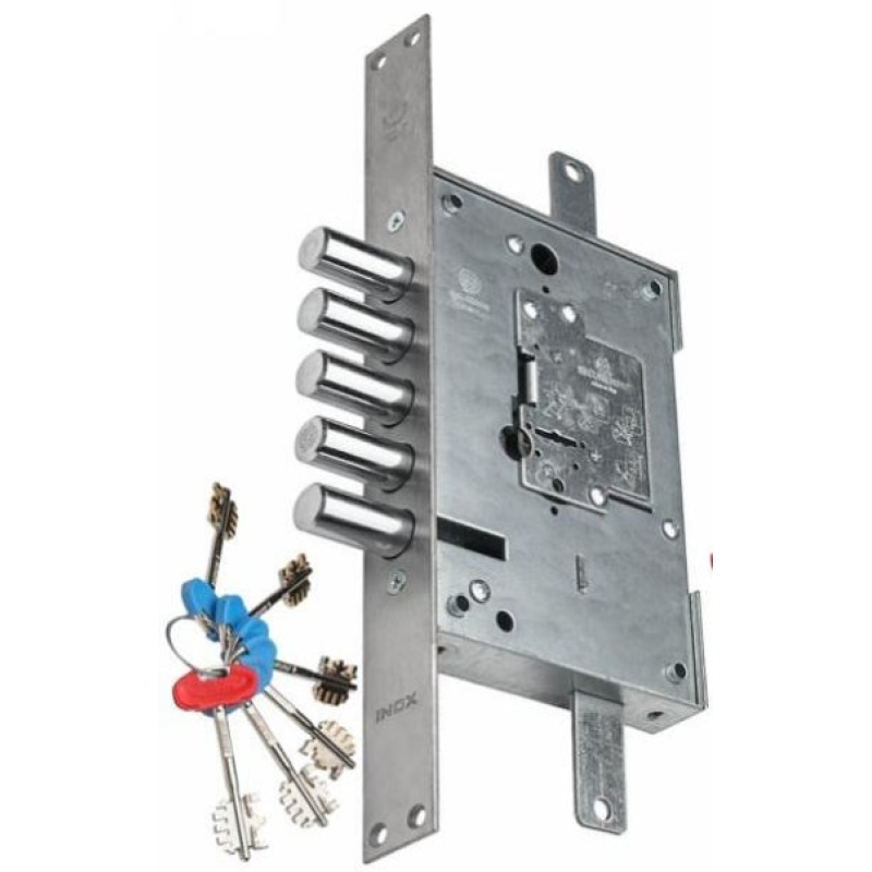 Slēdzene SECUREMME 2510 FS (kreisa) – 5 atslēgas un 1 master atslēga