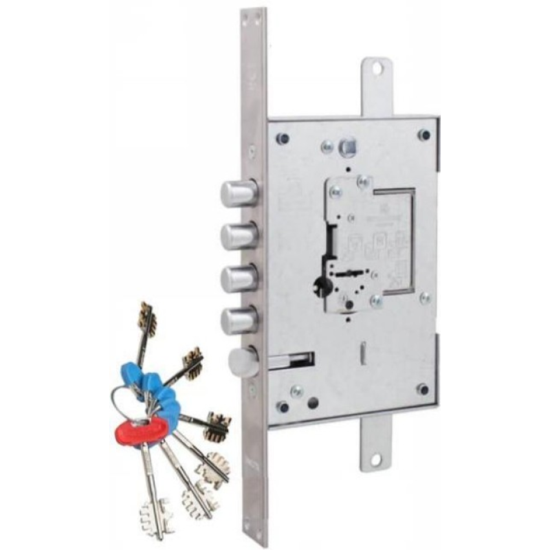 Slēdzene SECUREMME 2500 FS (kreisa) – 5 atslēgas un 1 master atslēga